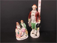 2 LARGE OCCUPIED JAPAN PORCELAIN FIGURINES