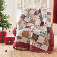 Greenland Home Oxford 100% Cotton Quilted Throw, 5