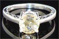 Round 2.00 ct Golden Citrine Solitaire Ring