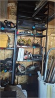 A NICE TALL METAL SHELVING UNIT