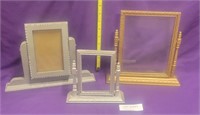 3 VTG. WOOD PICTURE FRAME STANDS