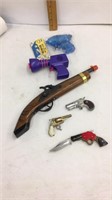 Toy Guns lot-largest is 1:1 scale at 13”
