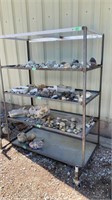 Metal shelf, 49X 24X 63 rocks not included