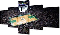 5 Panel Basketball Canvas Wall Art