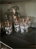 Vintage Glass and Pitcher Set