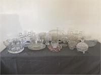 Assorted clear glass