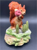 Schmid Beatrix Potter Porcelain Squirrel Music Box