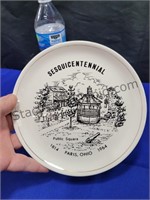Paris Ohio Sesquicentennial Plate