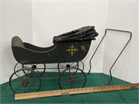 Adorable primitive doll buggy. needs a little