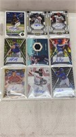 9 Baseball High End Autographed and patches cards