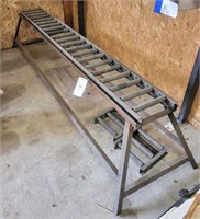 8' L  x  12" W Metal Rollers On Stand