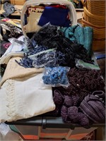 large lot of tassels vintage linens and crafts
