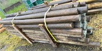 Round wood fence posts,50 pcs approx
