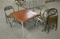 Card Table & (6) Folding Chairs