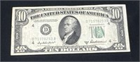 1950 B 10 Dollar Bill