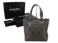 Chanel Gray Paris Biarritz Handbag