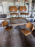 Vintage Kitchen Set with Four Chairs