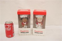 2 Campbell Kid's Bobble Head Collectible Dolls