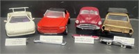 Group of plastic models. Includes a Lamborghini