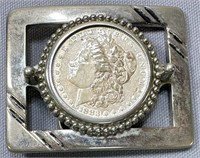 1883 Silver Dollar Buckle Authentic Silver Dollar