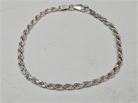 925 Italy Silver Rope Bracelet