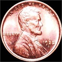 1922-D Lincoln Wheat Penny GEM BU RED