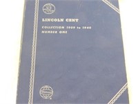 Lincoln head cent 1909 - 1940 book w/76 pennies