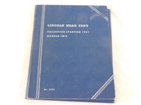 Lincoln head cent 1909 - 1940 book w/77 pennies