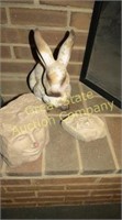 ASSORTED ROCK STONE ANIMAL STATUES