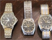 F - LOT OF 3 MEN'S WATCHES (L49)
