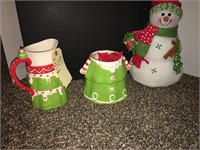 ADORABLE CHRISTMAS PITCHER, SNOWMAN, AND MORE