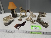 Assorted wolf collectibles