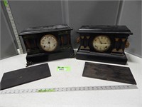 2 Mantle clocks; no keys; will need some repair