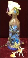 Decorative Illuminated Bottle and Deer Figurines
