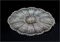 Early 20th C. sterling silver & marcasite brooch