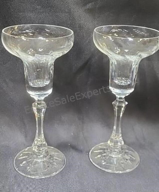 Vintage Towle 24% lead glass candle holders.