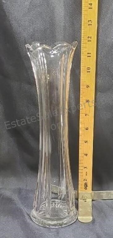 Glass vase. 12ins.