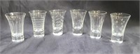 Etched glass shot glasses.