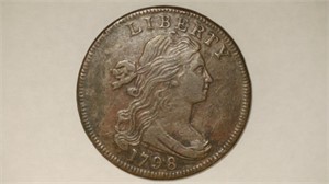 1798 Bust Large Cent 1st Hair