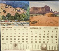 2 Santa Fe 1981 & 1978 Wall Calendars Spencer & So