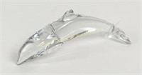 FRENCH BACCARAT CRYSTAL JUMPING DOLPHIN FIGURINE
