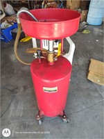 Wheeled Pittsburgh 30 gal. oil lift drain barrel