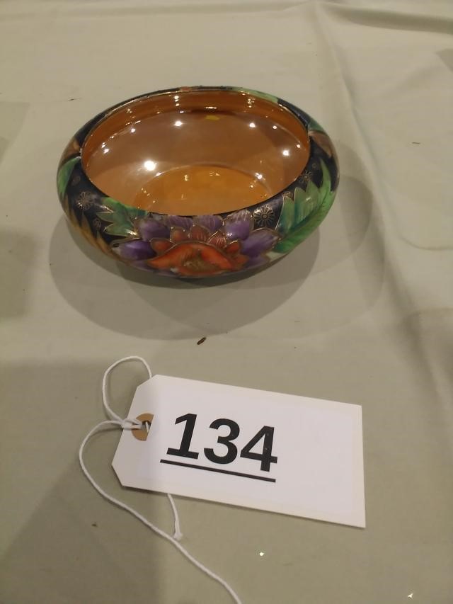 Lusterware Hand-Painted Bowl