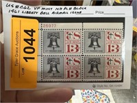 C62 NH W PL# STAMP BLOCK 1961 LIBERTY BELL AIRMAIL