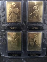 LOT OF (4) 22K GOLD BASEBALL CARDS BY THE DANBURY