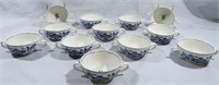 12 HUTSCHENREUTHER BLUE ONION SOUP CUPS