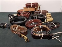 Large group of belts