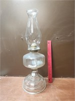 Vintage Oil Clear Glass Lamp With Chimney
