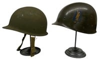 WWII Front Seam M1 Helmet And Liner 77th ID