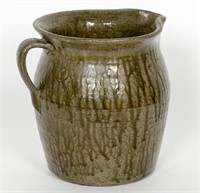 Attr: Lanier Meaders, Green Pitcher, Crock Pottery